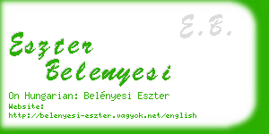 eszter belenyesi business card